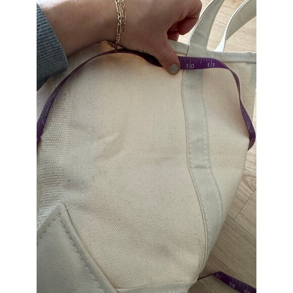 L.L. Bean Vintage Boat and Tote Canvas Tote Bag in Off White/Cream, One Size - Picture 9 of 10